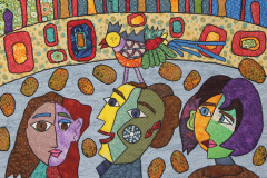 detail-of-picassos-ladies-visit-hundertwassers-garden_42628752742_o